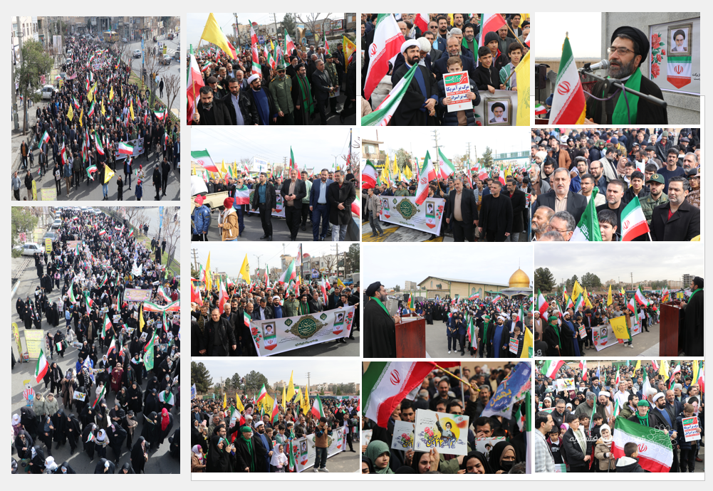 خروش مردم ولایت‌مدار شهر حسن آباد وبخش فشافویه در راهپیمایی باشکوه ۲۲ بهمن